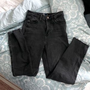 Ultra High-Rise Mom Jeans Black Hollister Vintage